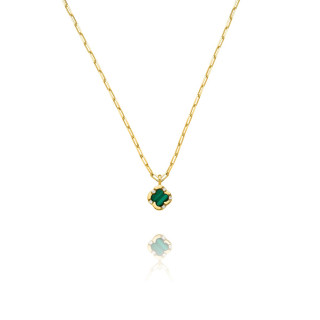 Collier LÉGENDE Trèfle malachite