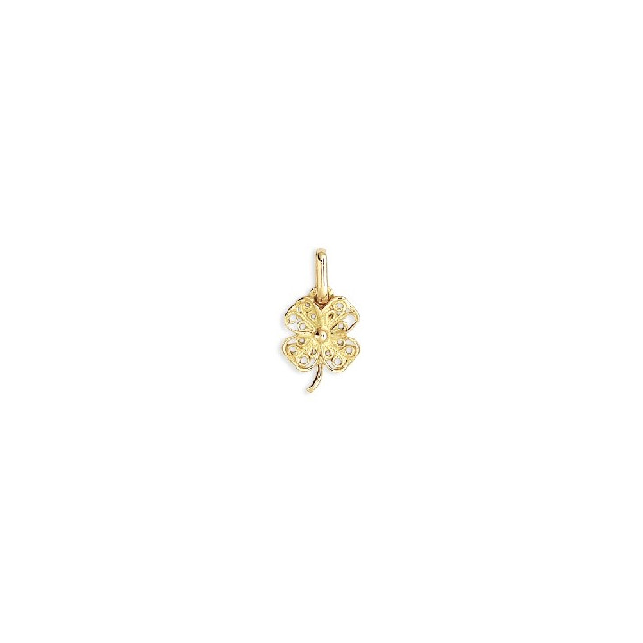 Pendentif Or jaune 18 ct - 750/1000  Trèfle filigrane