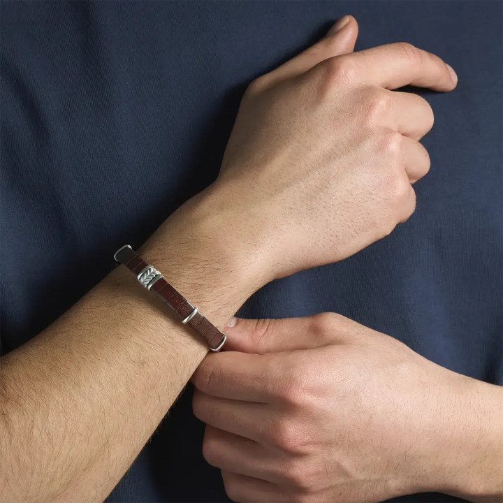 Bracelet Jourdan Colbert Cuir Marron JH150204B