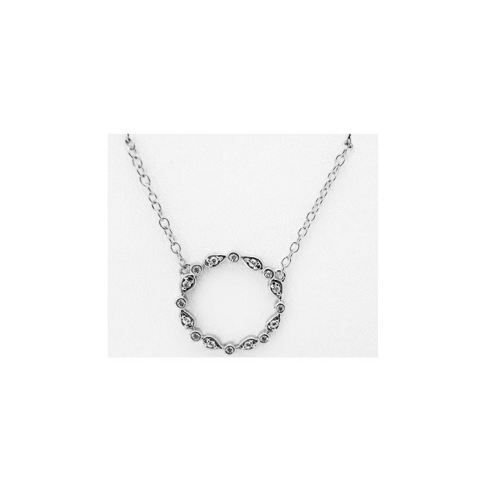 Collier Or Blanc 750mil