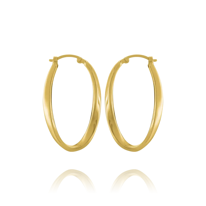 Charles Garnier Créoles Ovales Argent Doré AGF170095E