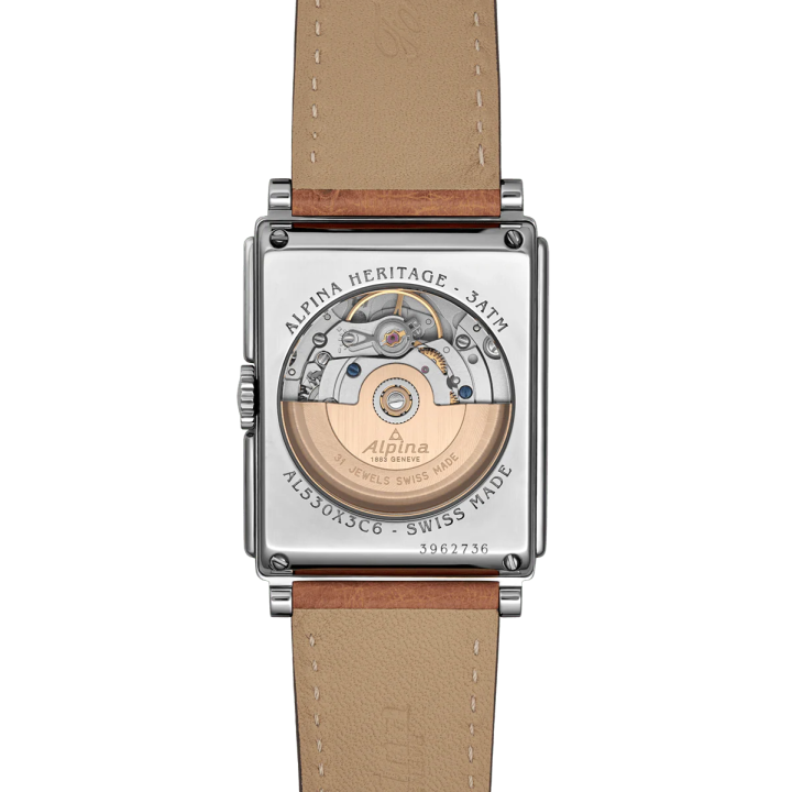 Montre ALPINA Alpiner Heritage Carrée | AL-530BA3C6 | Automatique | Édition 140 ans
