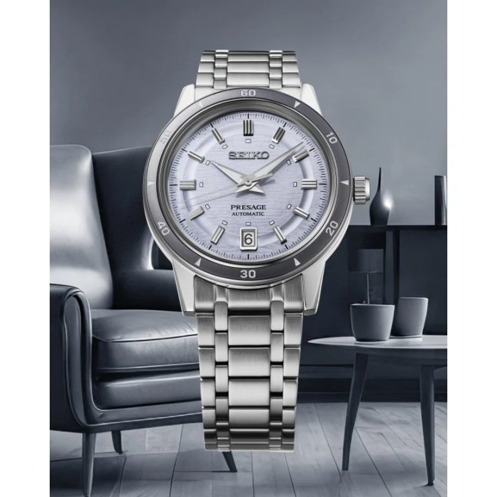 Seiko Presage SRPL73J1 Style 60's | Automatique Gris-Bleu