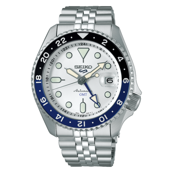 Montre SEIKO 5 Sports | SSK033K1 | GMT Automatique | Cadran Blanc Polaire