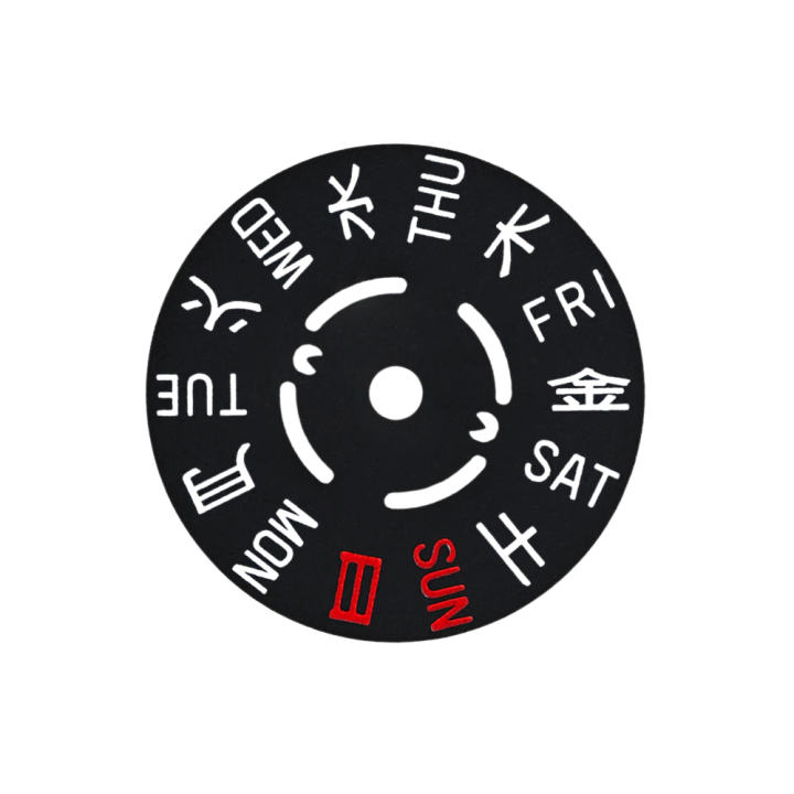 Disque de roue de jour SEIKO noir d'origine 7S26 7S36 0160298 anglais japonais kanji