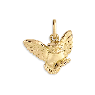 Pendentif Or jaune 18 ct - 750/1000  Chouette