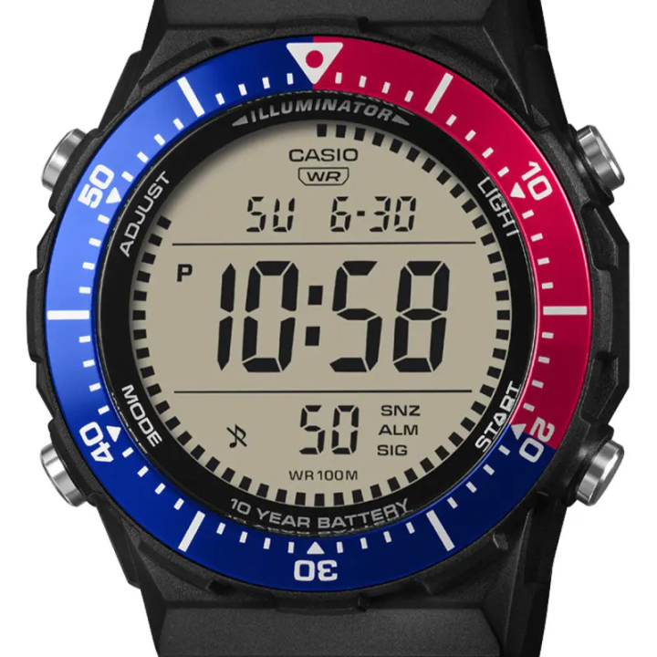 Casio AE-1700H-1A2VEF Pepsi | Montre Homme Digitale Pile 10 Ans