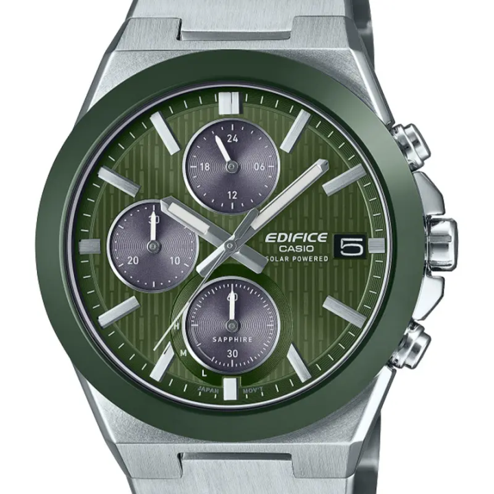 EDIFICE Chronographe EFS-S650D-3AEF Solar Saphir Céramique
