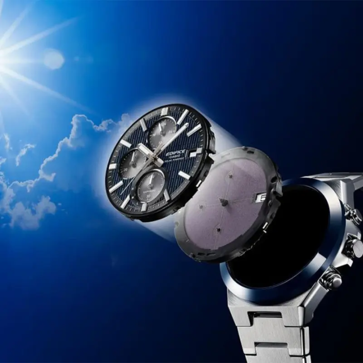 EDIFICE Chronographe EFS-S650D-3AEF Solar Saphir Céramique