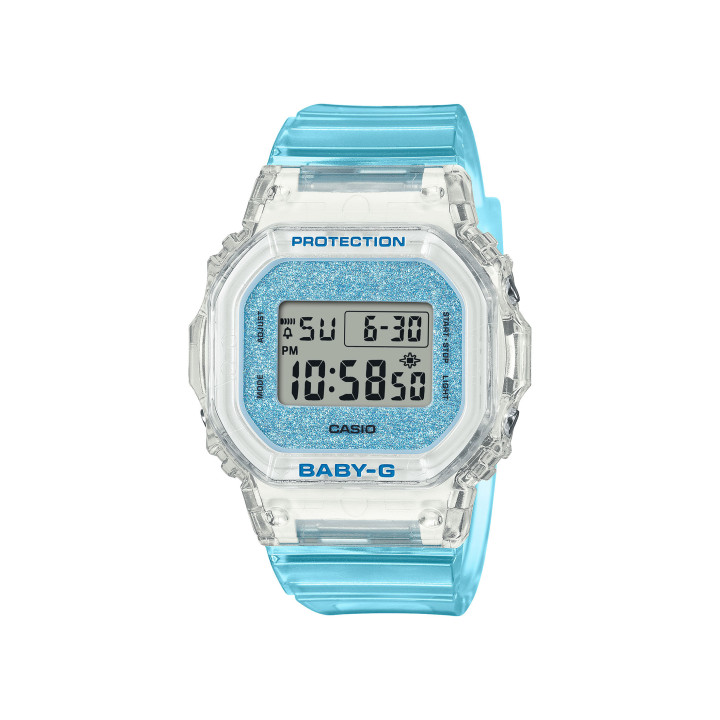 Casio Baby-G BGD-565GC-2ER Bleu Translucide | Montre Pailletée