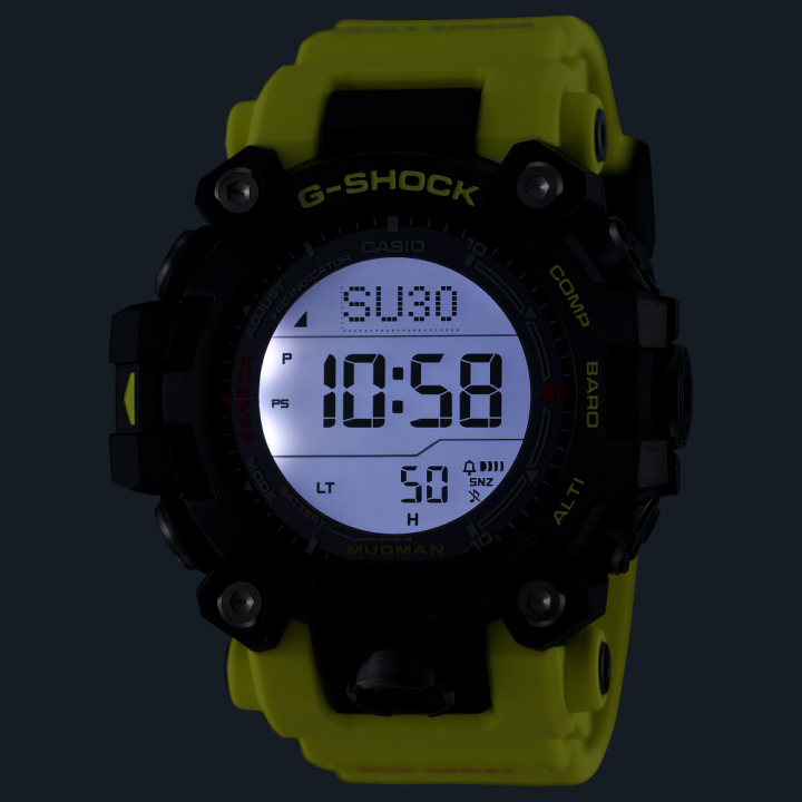 G-SHOCK MUDMAN GW-9500MRY-1A9ER Rescue Yellow | Solaire & Alti-Baro