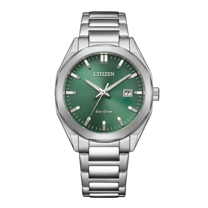 Citizen BM7620-83Y Eco-Drive | Montre Homme Acier | Cadran Vert