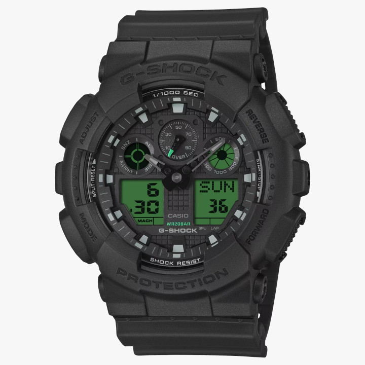 Montre G-SHOCK GA-100BEG-1AER | Format X-Large | Black & Electro Green