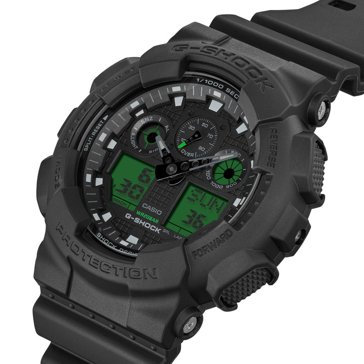 Montre G-SHOCK GA-100BEG-1AER | Format X-Large | Black & Electro Green