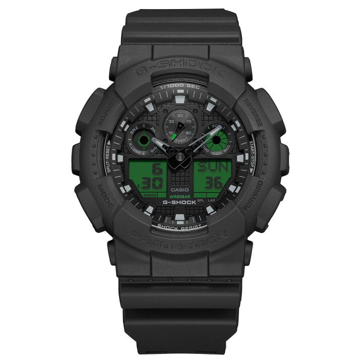 Montre G-SHOCK GA-100BEG-1AER | Format X-Large | Black & Electro Green