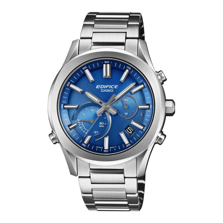 Montre CASIO EDIFICE Slim | EQB-1300D-2AEF | Bluetooth Solaire | Acier & Bleu