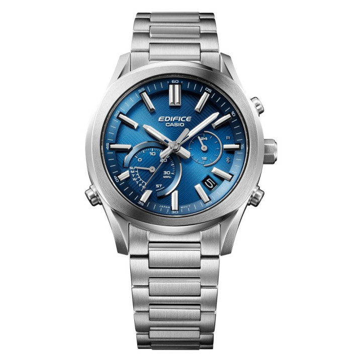 Montre CASIO EDIFICE Slim | EQB-1300D-2AEF | Bluetooth Solaire | Acier & Bleu