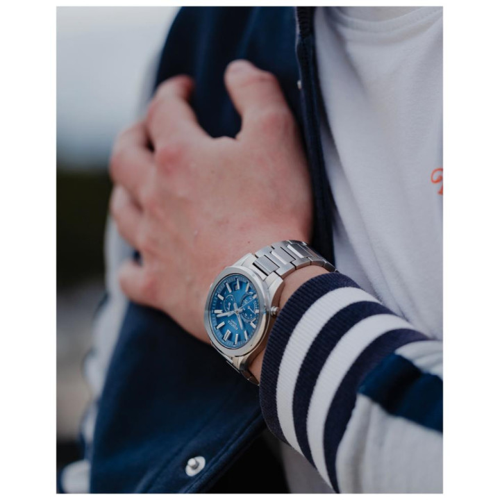 Montre CASIO EDIFICE Slim | EQB-1300D-2AEF | Bluetooth Solaire | Acier & Bleu