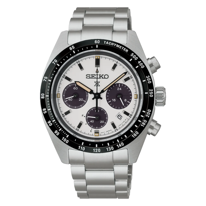 Montre SEIKO Prospex Speedtimer | SSC961P1 | Chronographe Solaire | Cadran Blanc Panda