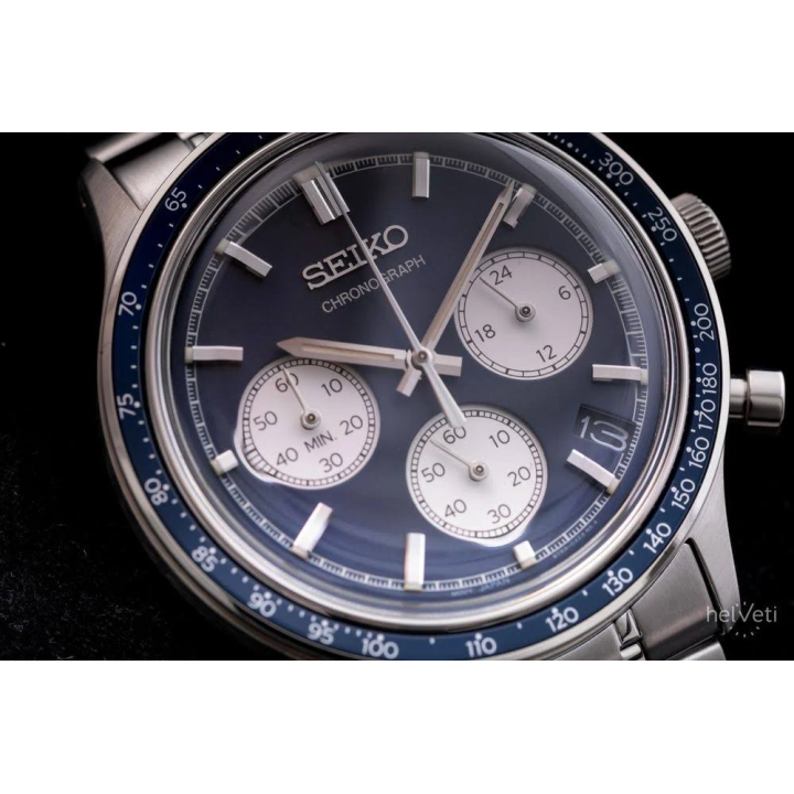 Seiko Classique SSB477P1 | Chronographe Homme 38,7 mm Bleu & Acier