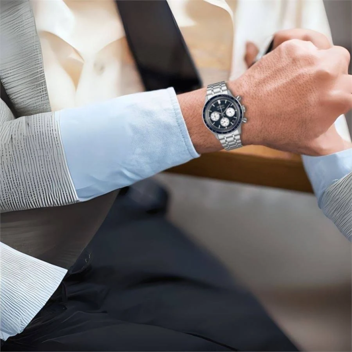 Seiko Classique SSB477P1 | Chronographe Homme 38,7 mm Bleu & Acier