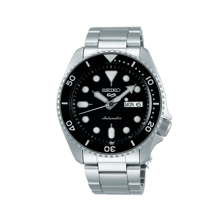 Seiko 5 Sports SRPD55K1 42,5 mm | Montre Automatique Noir Classique