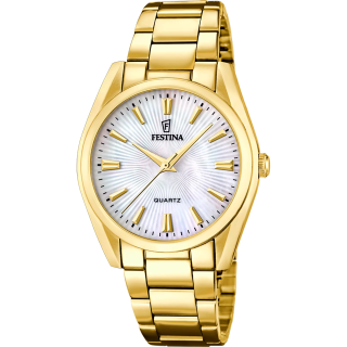 Montre Femme Festina Boyfriend F20640/A | Acier Doré & Nacre