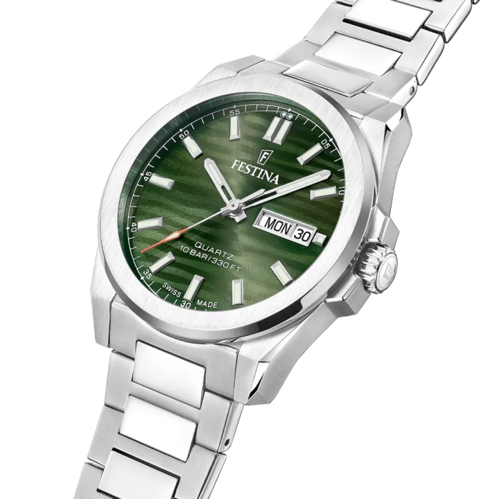 Festina Swiss Made Dune F20073/4 | Montre Homme Saphir Vert Kaki