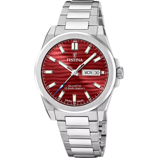 Festina Swiss Made F20073/6 | Montre Homme Saphir Cadran Rouge