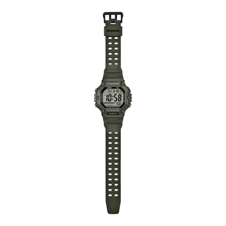 Casio AE-1600HX-3AVEF Olive | Montre Sport Batterie 10 ans