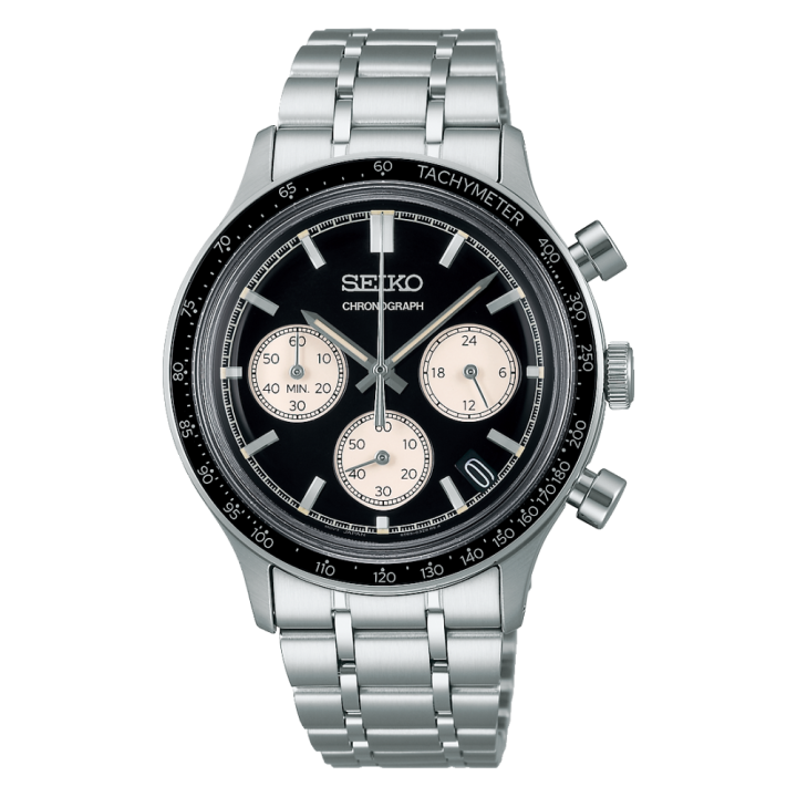 Seiko Classique SSB479P1 | Chronographe Homme 38,7 mm Noir & Acier