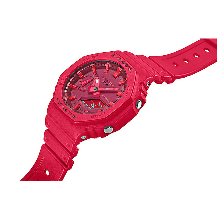 G-SHOCK GA-2100-4AER Rouge | Montre Octogonale CasiOak