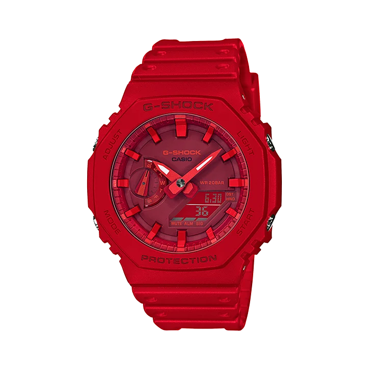 G-SHOCK GA-2100-4AER Rouge | Montre Octogonale CasiOak