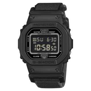 G-SHOCK DW-5600MNC-1 Noir | Bracelet Tissu & Boucle FIDLOCK®