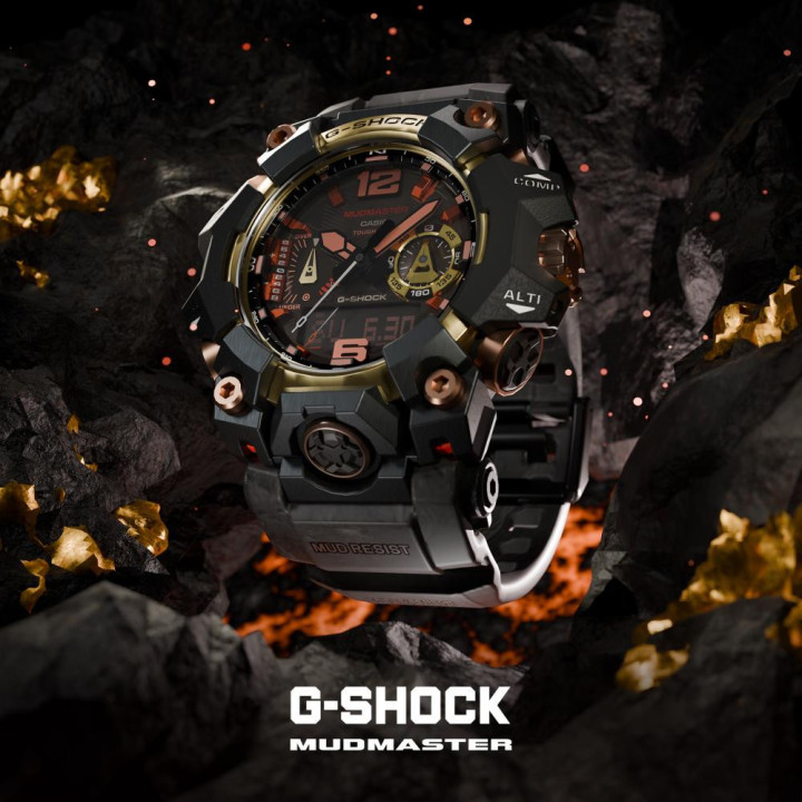 G-SHOCK MUDMASTER GWG-B1000MG-1A9 Magma Gold | Solaire & Carbone