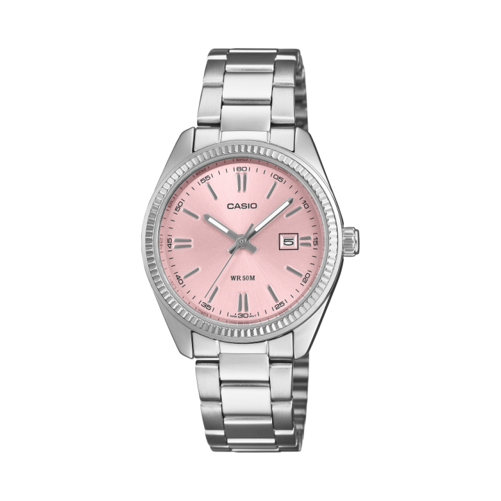 Casio Heritage LTP-1302PD-4AVEF | Montre Femme Cadran Rose Acier