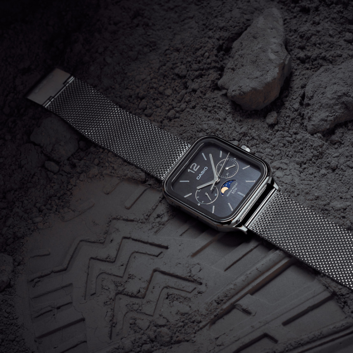 Casio MTP-M305M-1AVER | Montre Phase de Lune Cadran Noir