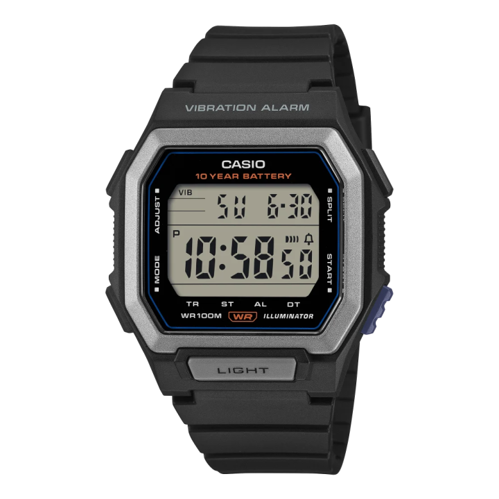 Casio W-738H-1AVEF | Montre Alarme Vibrante & Pile 10 ans