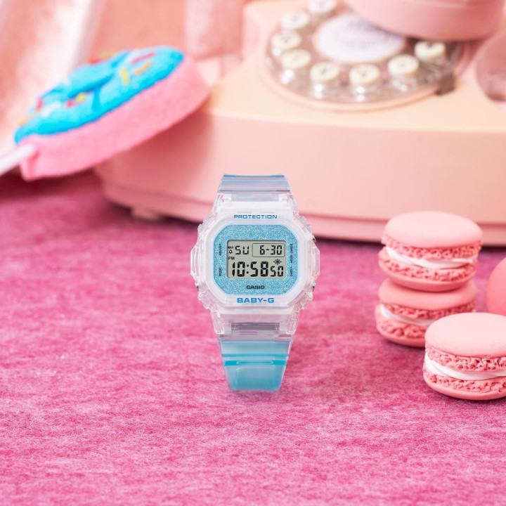 Casio Baby-G BGD-565GC-2ER Bleu Translucide | Montre Pailletée