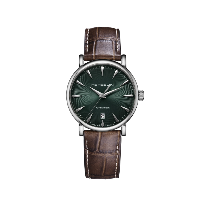Herbelin Inspiration Automatique 2047AP16MA | Cadran Vert & Cuir