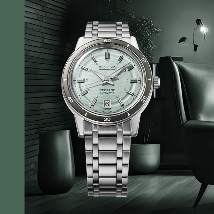 Seiko Presage SRPL71J1 Style 60's | Automatique Vert d'Eau