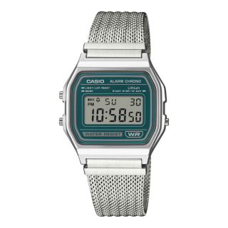 CASIO Vintage A158WEM-3EF | Cadran Vert & Maille Milanaise