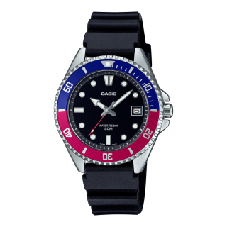 CASIO MDV-10-1A2VEF Compact Pepsi | Bracelet Résine Bio