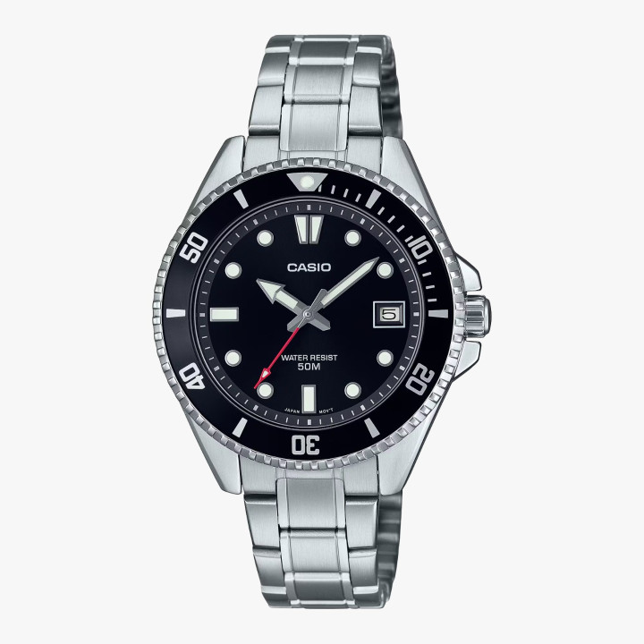 CASIO MDV-10D-1A1VEF Compacte Acier | Montre Diver 38,5mm