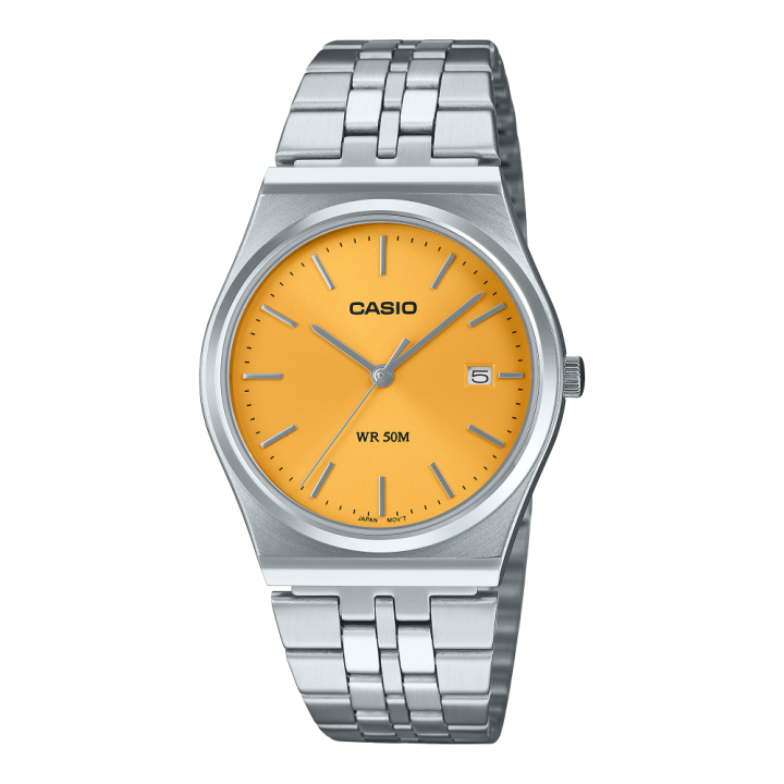 CASIO MTP-B145D-9AVEF Jaune Rétro | Montre Acier Unisexe