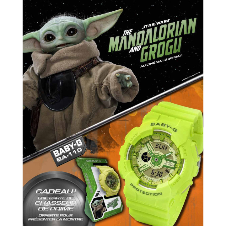 BABY-G x Star Wars BA-110YK-3A-MAN | Édition Grogu