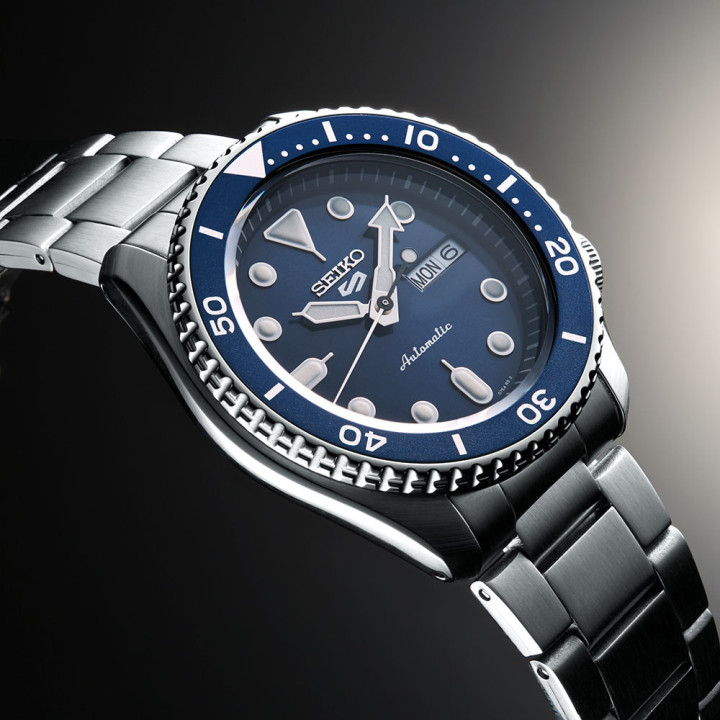 Seiko 5 Sports SRPD51K1 Bleu Soleillé | Montre Automatique Acier