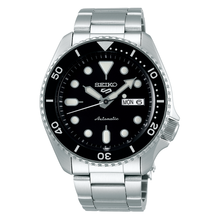Seiko 5 Sports SRPD55K1 42,5 mm | Montre Automatique Noir Classique