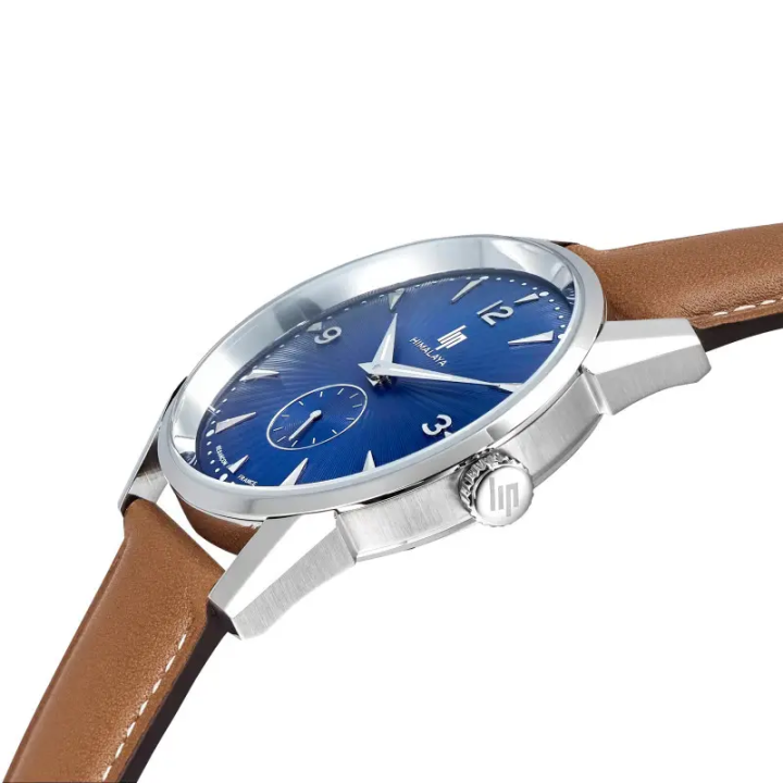Montre Homme LIP Himalaya 671543 Cadran Bleu | Cuir Camel 40mm