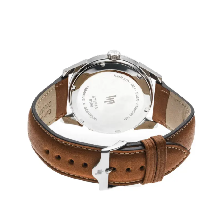 Montre Homme LIP Himalaya 671543 Cadran Bleu | Cuir Camel 40mm
